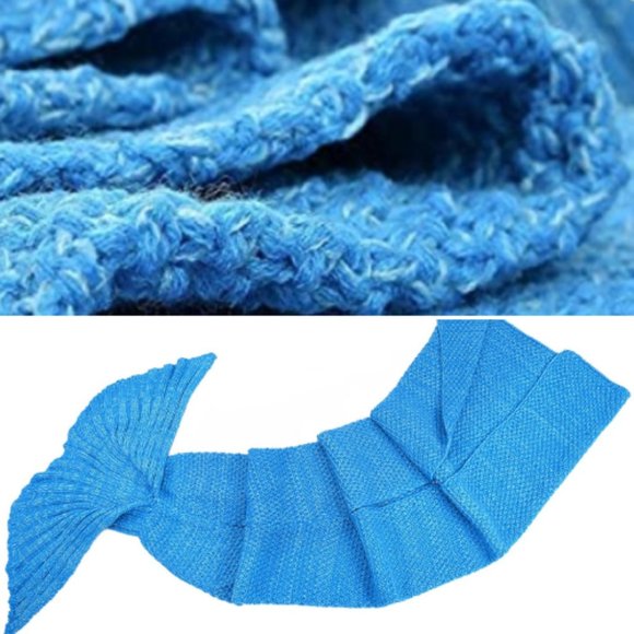 NWT Crochet Mermaid Tail Blanket | Adult Size - Picture 2 of 5